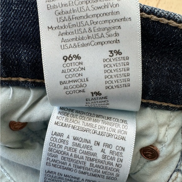 Mother Insider Crop Step Fray Distressed Jeans Wicked Wildflower 29 - Picture 10 of 11